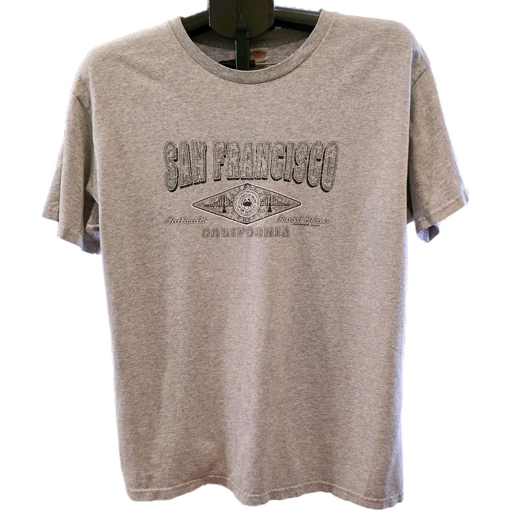 Vintage Y2K San Francisco T Shirt Mens L Golden Gate Bridge Souvenir Graphic Tee